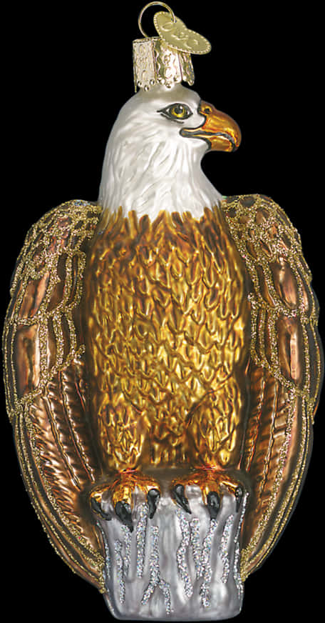 Golden Eagle Ornament PNG image