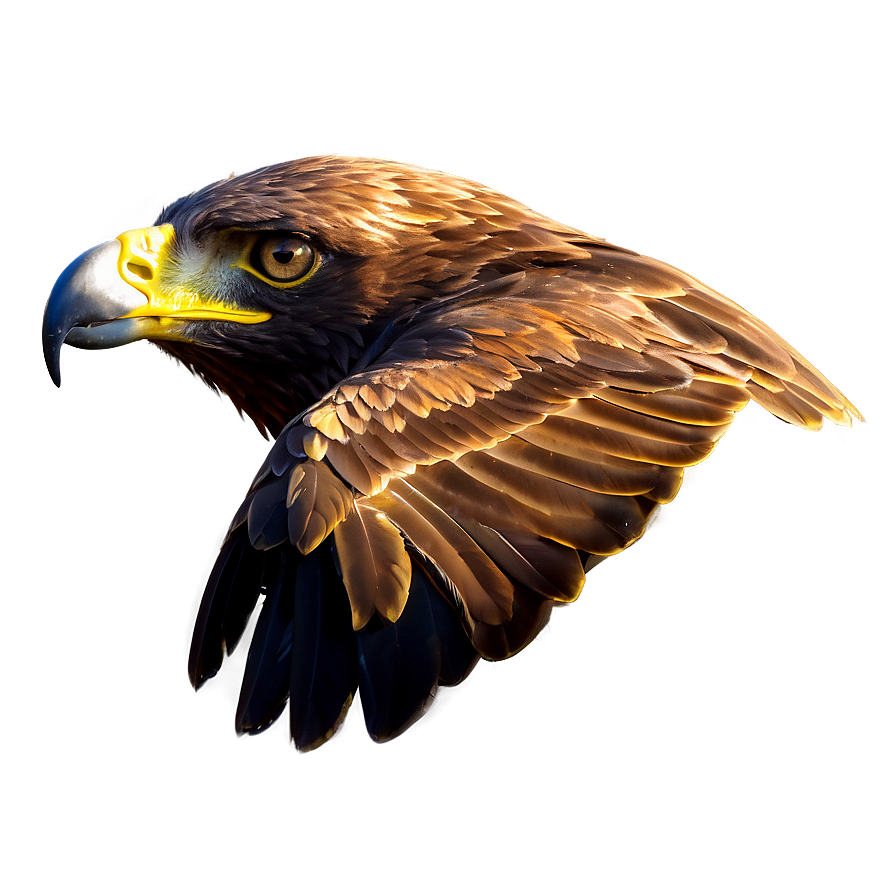 Golden Eagle Reflection Png 06202024 PNG image