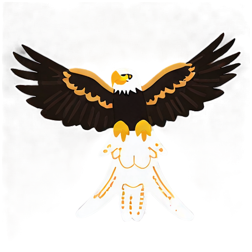 Golden Eagle With Spread Wings Png B PNG image