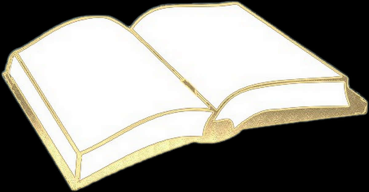 Golden Edged Open Book PNG image