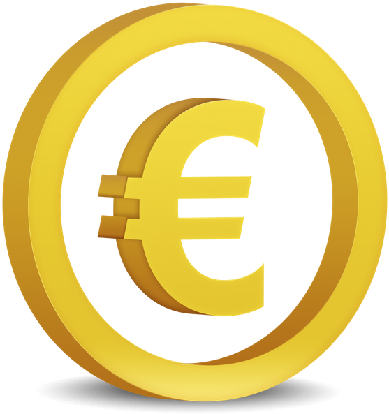 Golden Euro Symbol3 D Rendering PNG image