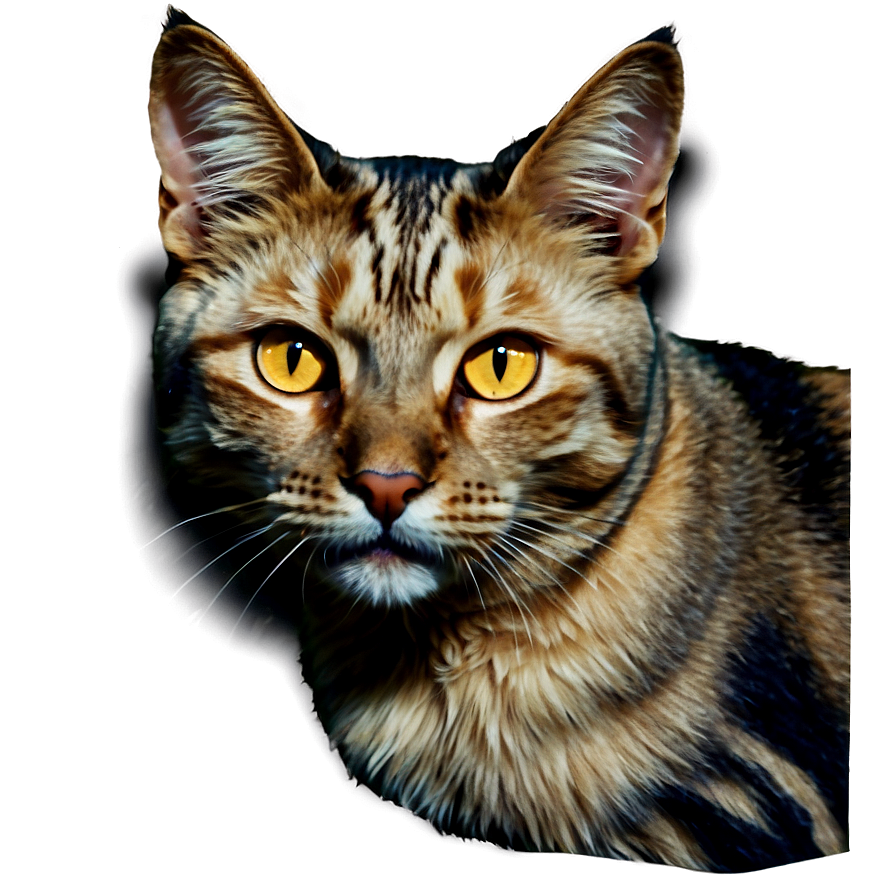 Golden Eyed Cat Head Png 06132024 PNG image