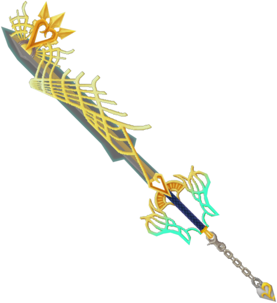 Golden Fantasy Sword Design PNG image