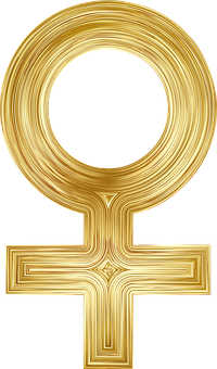 Golden Female Symbol PNG image