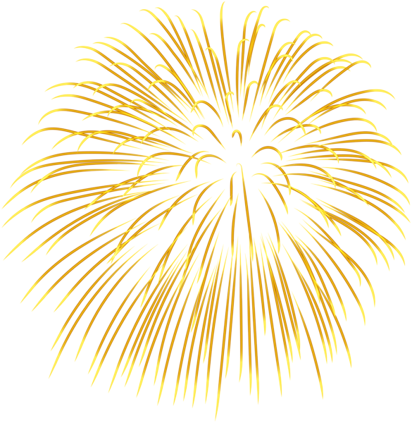 Golden Firework Explosion PNG image