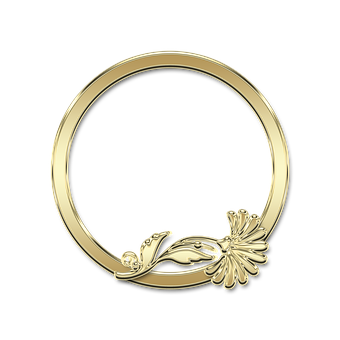 Golden Floral Bracelet Design PNG image