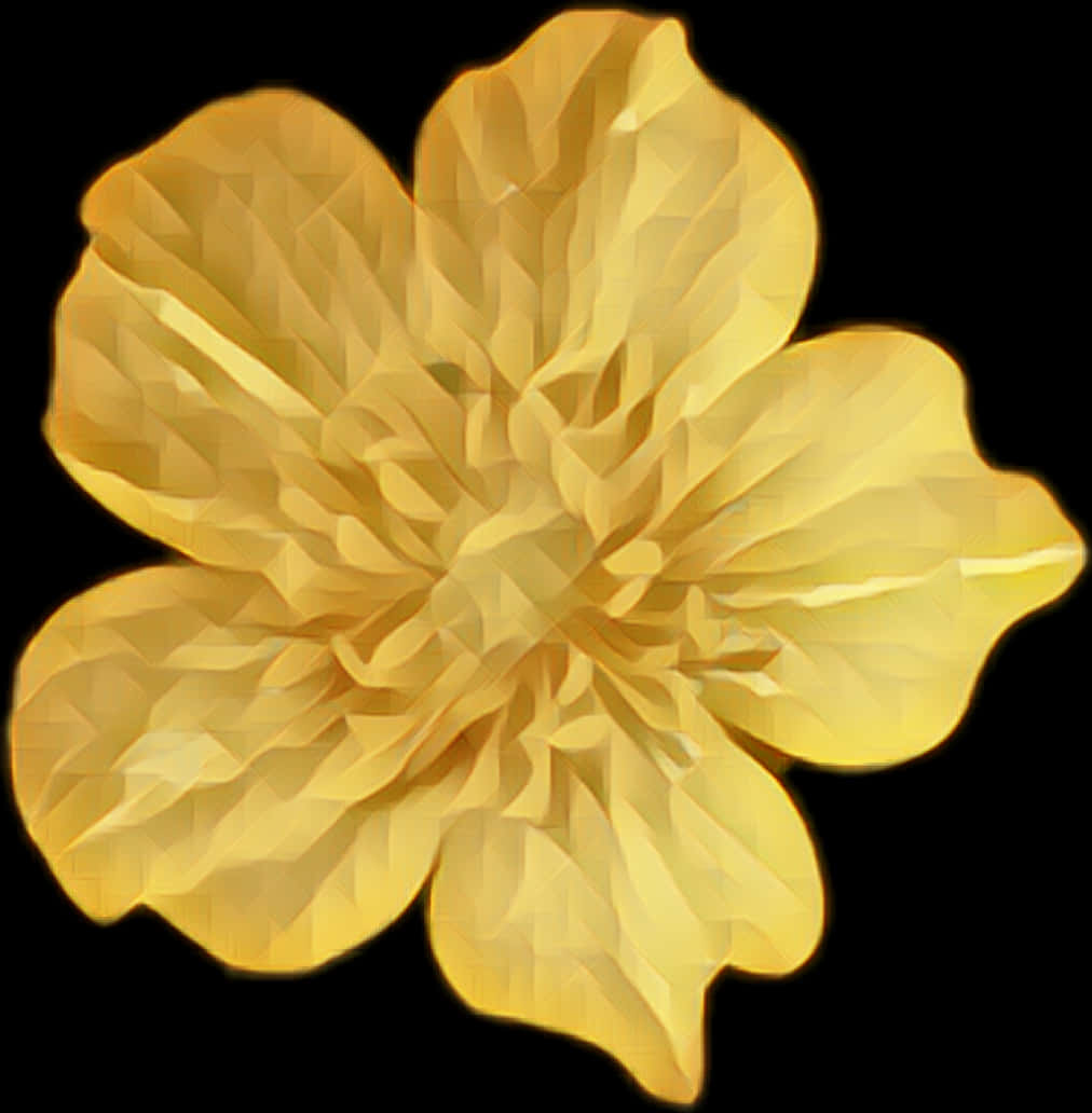 Golden Flower Artwork PNG image