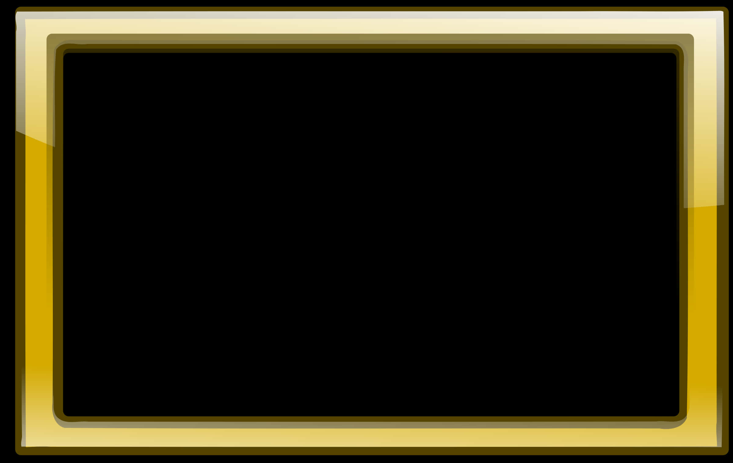 Golden Frame Black Center PNG image