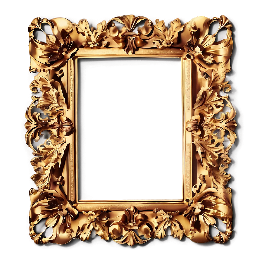 Golden Frame For Art Png Ame PNG image
