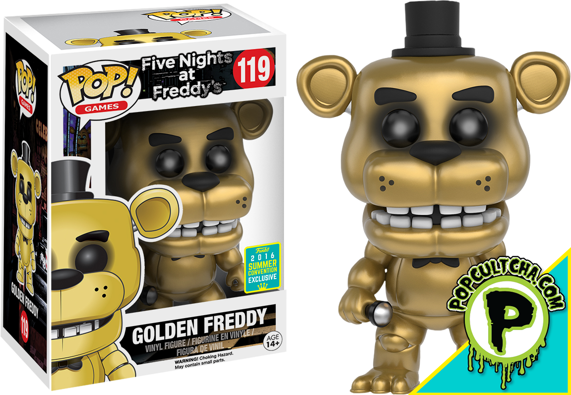 Golden Freddy Funko Pop Summer Convention Exclusive PNG image