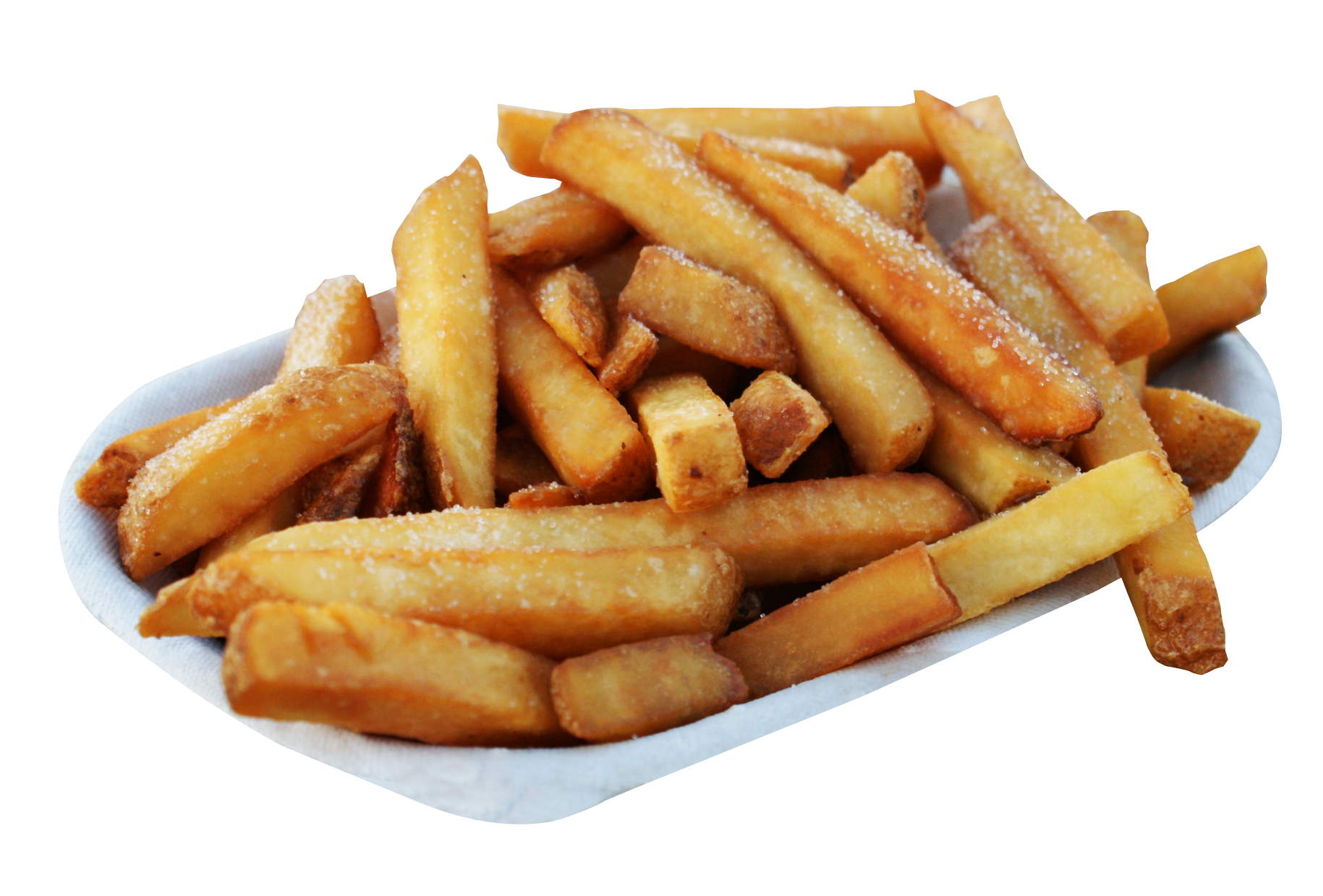Golden Fried French Fries Transparent Background PNG image