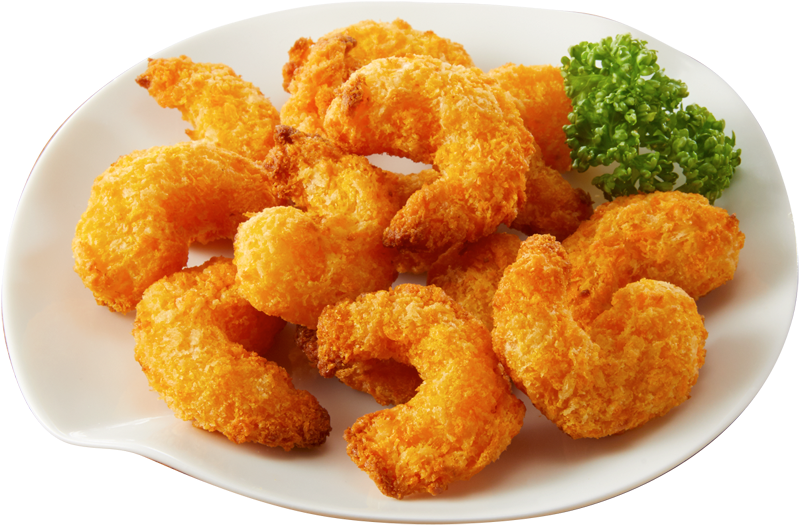 Golden Fried Shrimp Plate PNG image