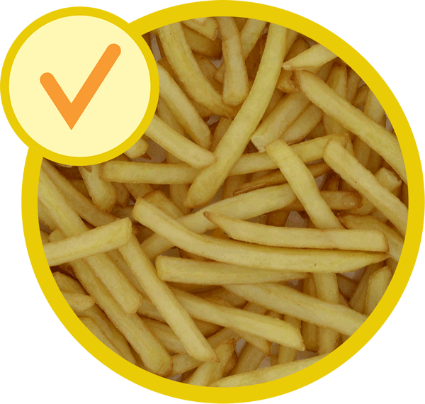 Golden Fries Approved PNG image