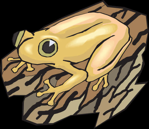 Golden_ Frog_ Illustration PNG image