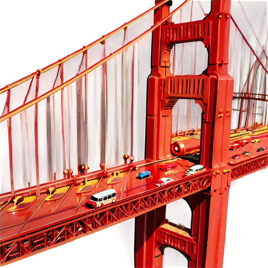 Golden Gate Bridge Close-up Detail Png 06122024 PNG image