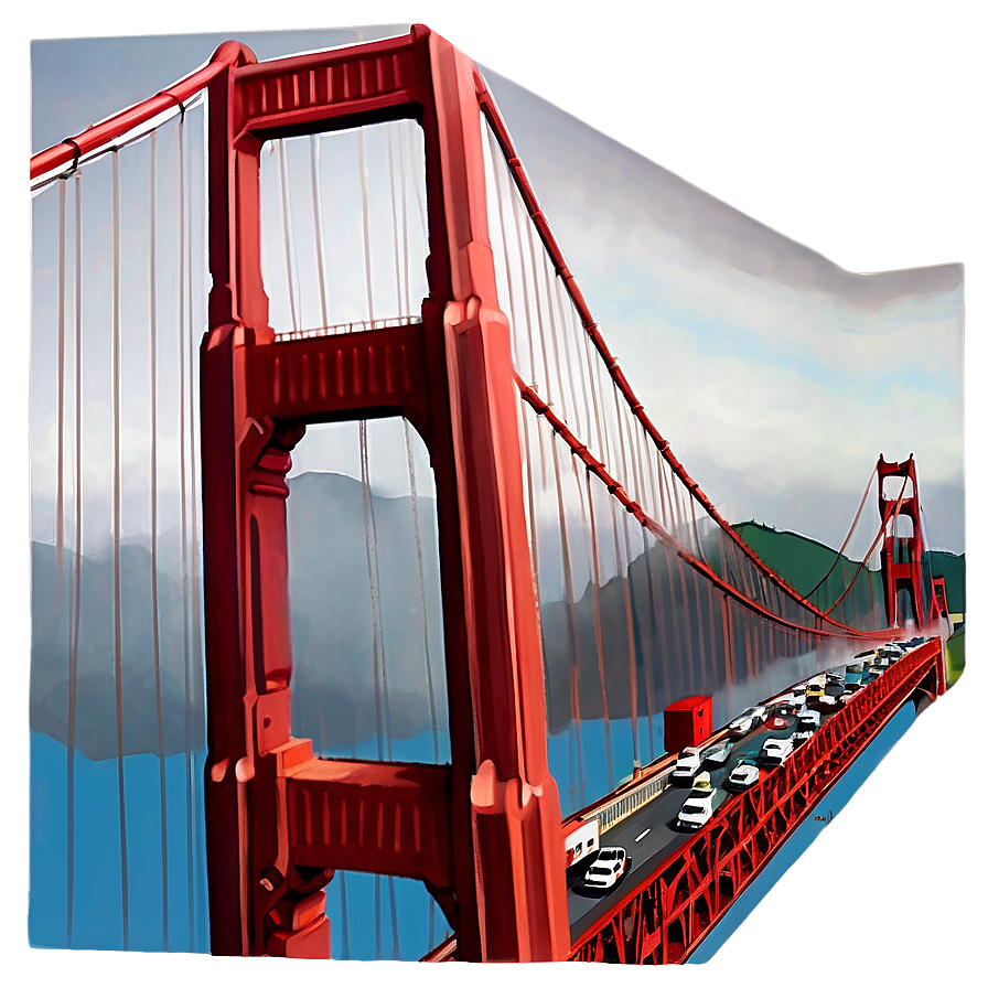 Golden Gate Bridge Foggy Morning Png 95 PNG image