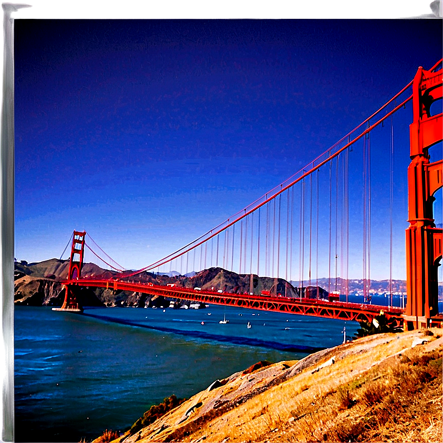 Golden Gate Bridge From Alcatraz View Png 06122024 PNG image