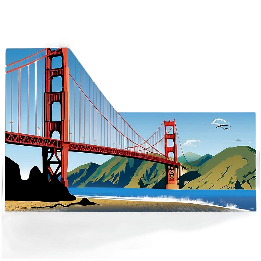 Golden Gate Bridge Iconic Landmark Png 29 PNG image