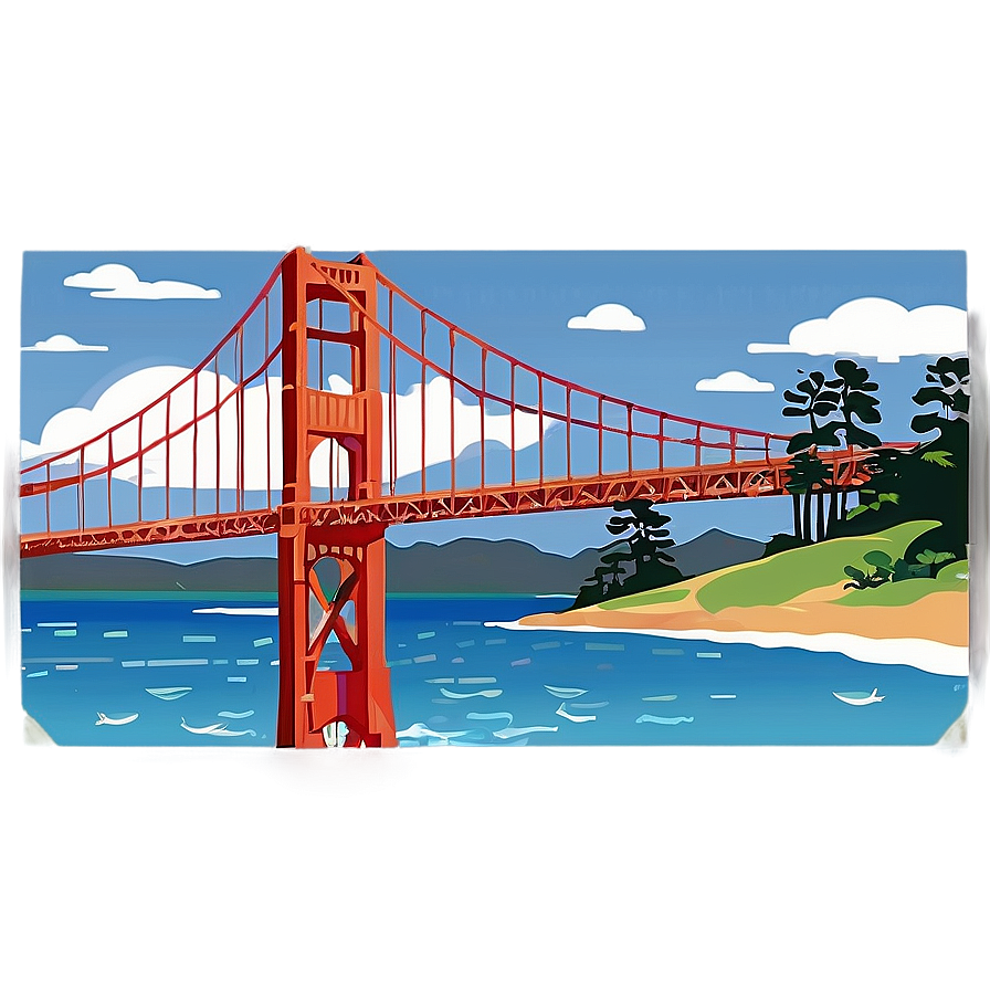 Golden Gate Bridge In Summer Sunshine Png 47 PNG image