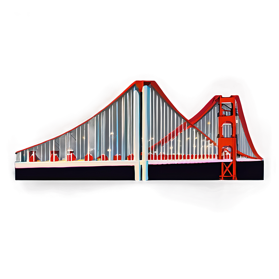 Golden Gate Bridge Night Lights Png 76 PNG image