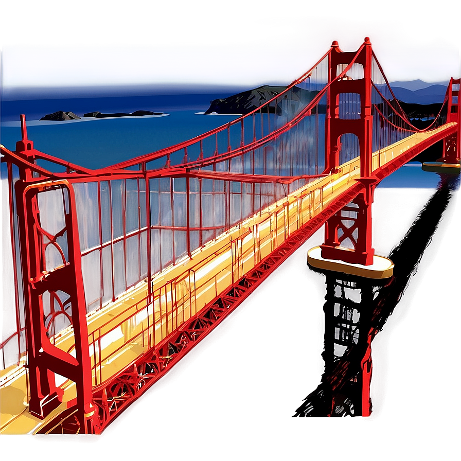 Golden Gate Bridge Reflection Water Png Qag26 PNG image