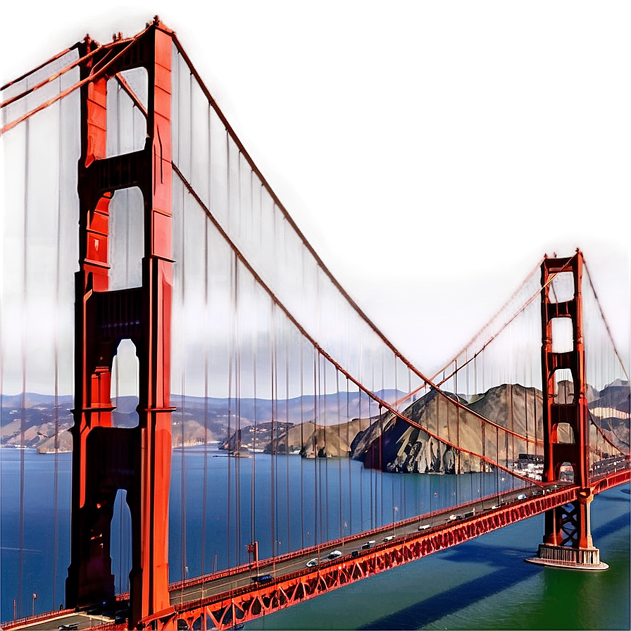 Golden Gate Bridge With Helicopter View Png 06122024 PNG image