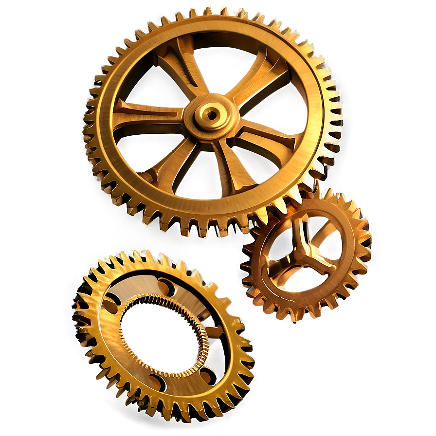 Golden Gear Png 05042024 PNG image
