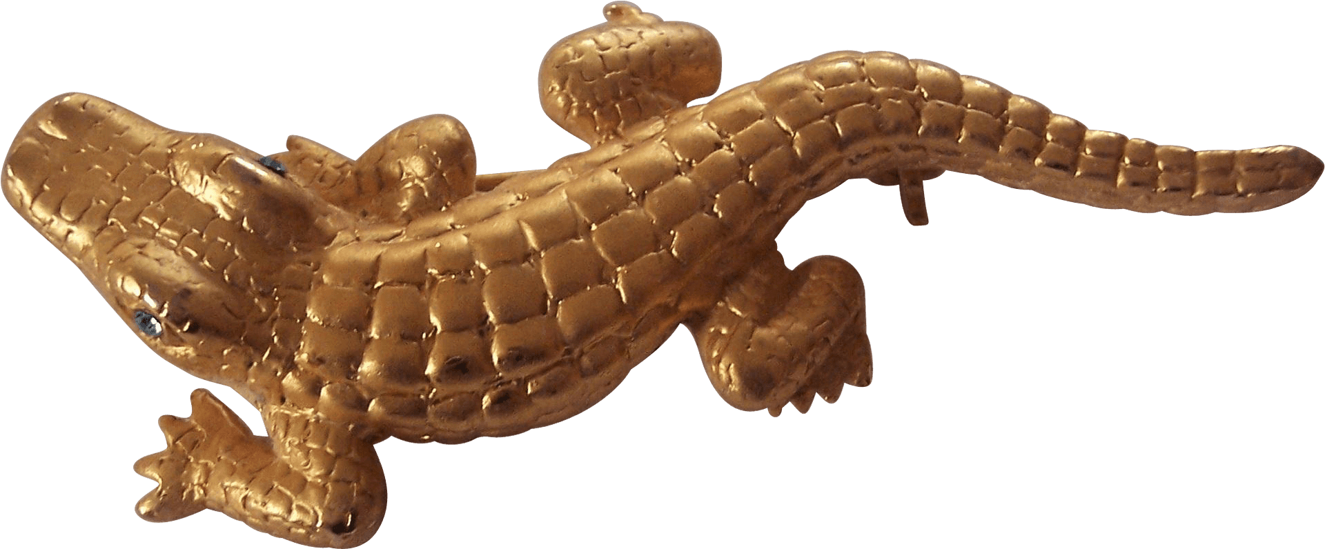 Golden Gecko Figurine PNG image