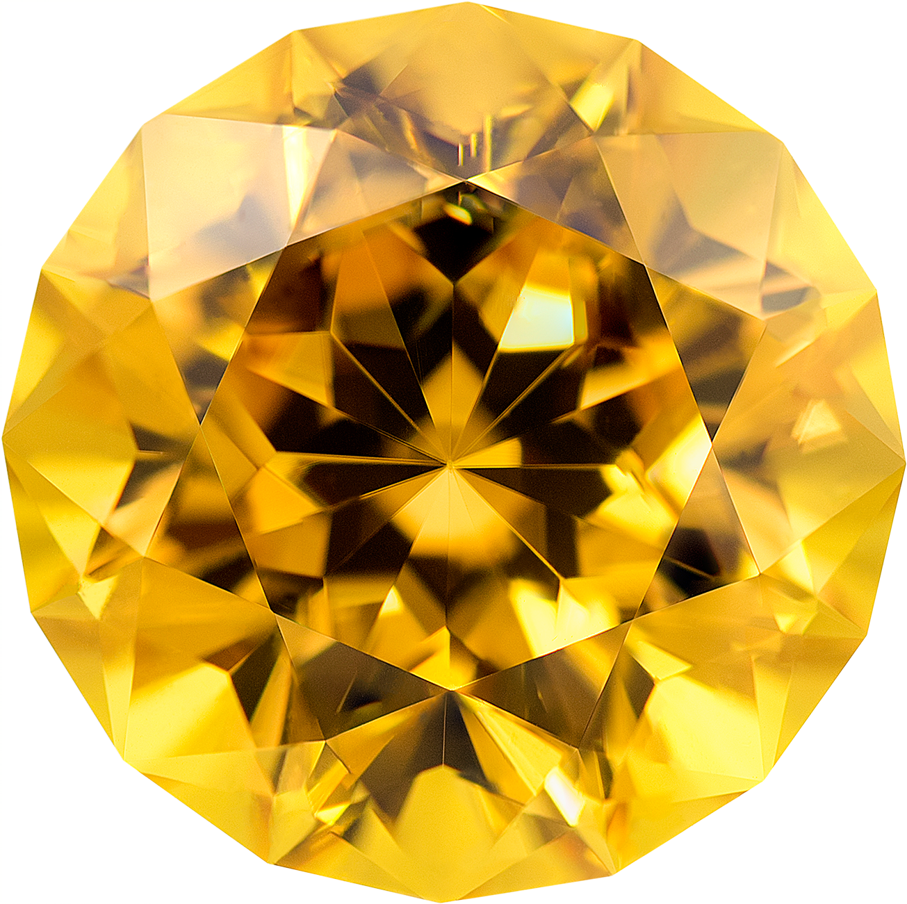 Golden Gemstone Facets Sparkle PNG image