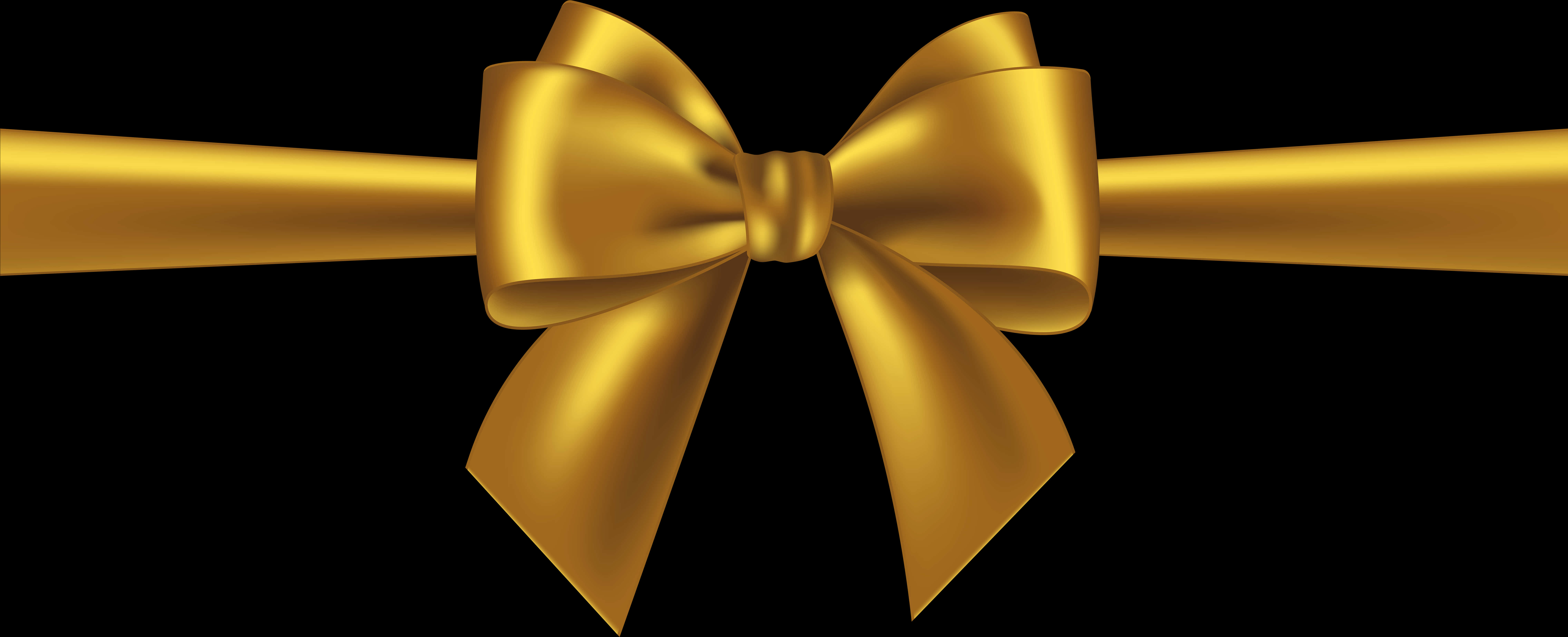 Golden Gift Bow PNG image