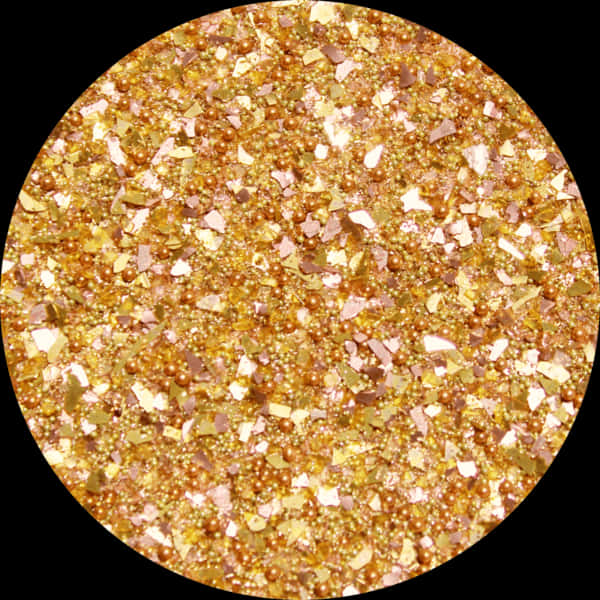 Golden Glitter Closeup Texture PNG image