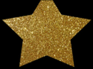 Golden Glitter Star Texture PNG image