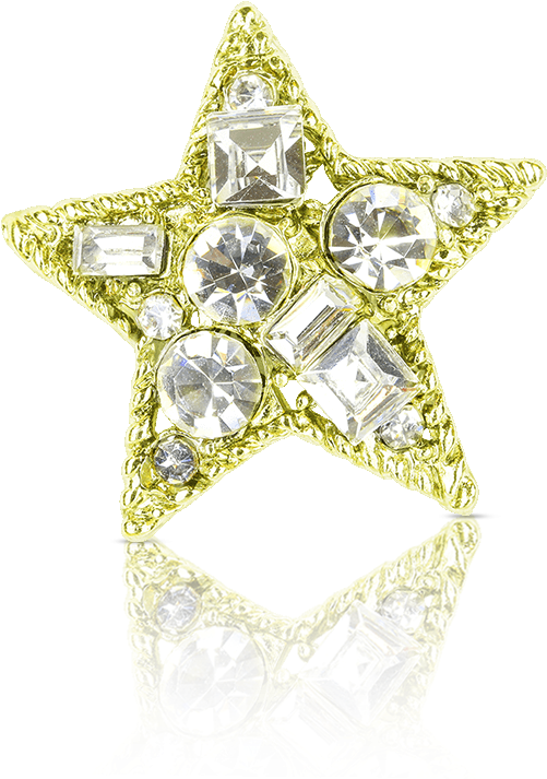 Golden Glittering Star Decoration.png PNG image