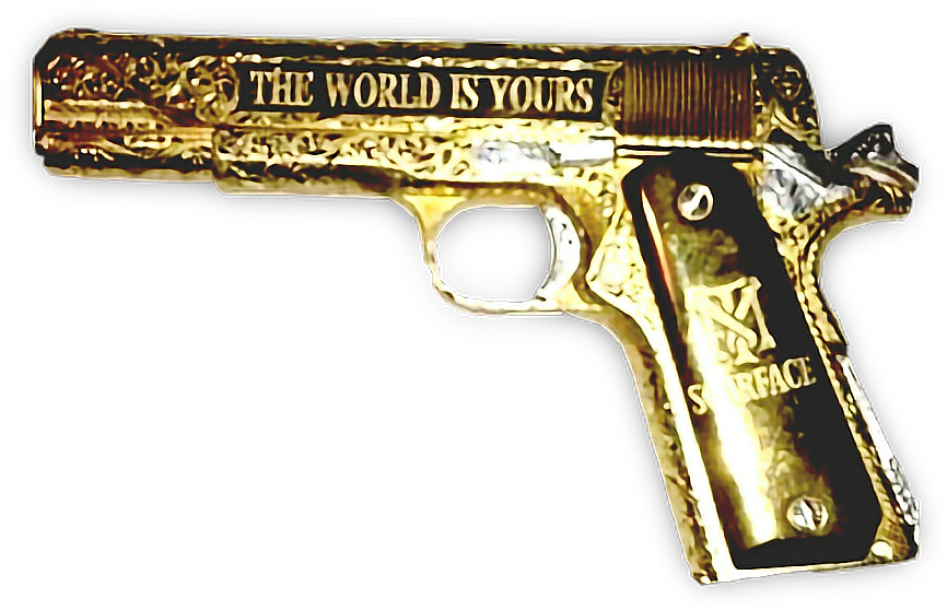 Golden Gun The World Is Yours PNG image