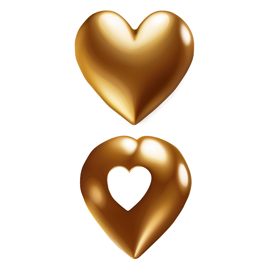 Golden Heart Emoji Png Cky PNG image