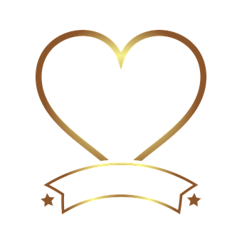 Golden Heart Logo PNG image