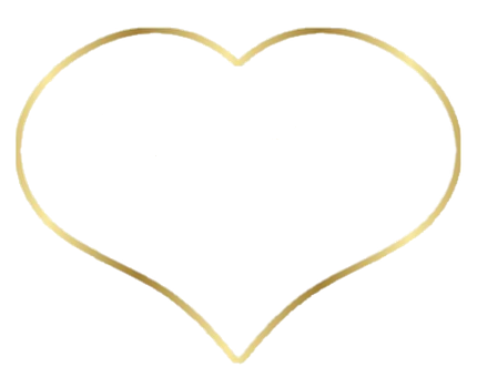Golden Heart Outline PNG image