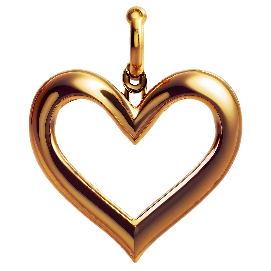 Golden Heart Transparent Png 05252024 PNG image