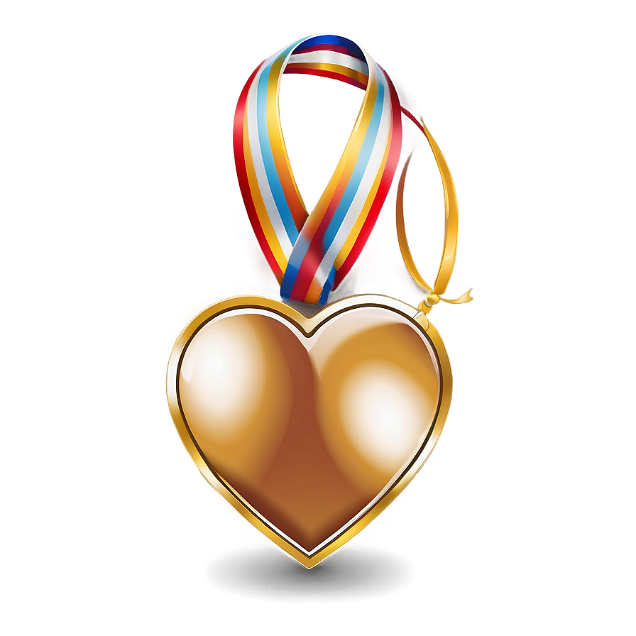 Golden Heart Vector Png 06132024 PNG image