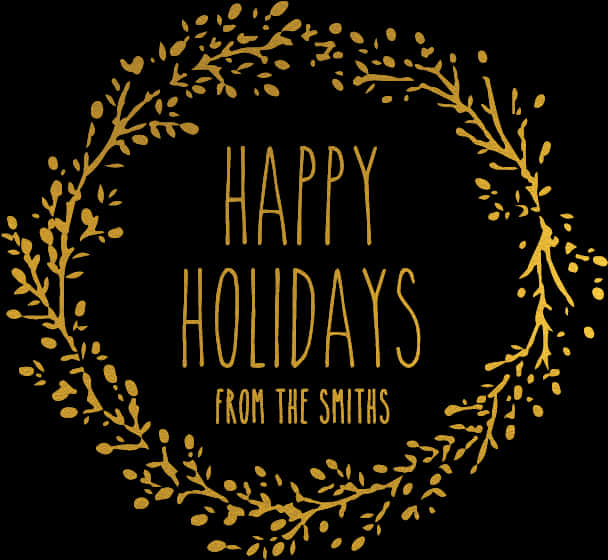 Golden_ Holiday_ Greeting_ Card PNG image