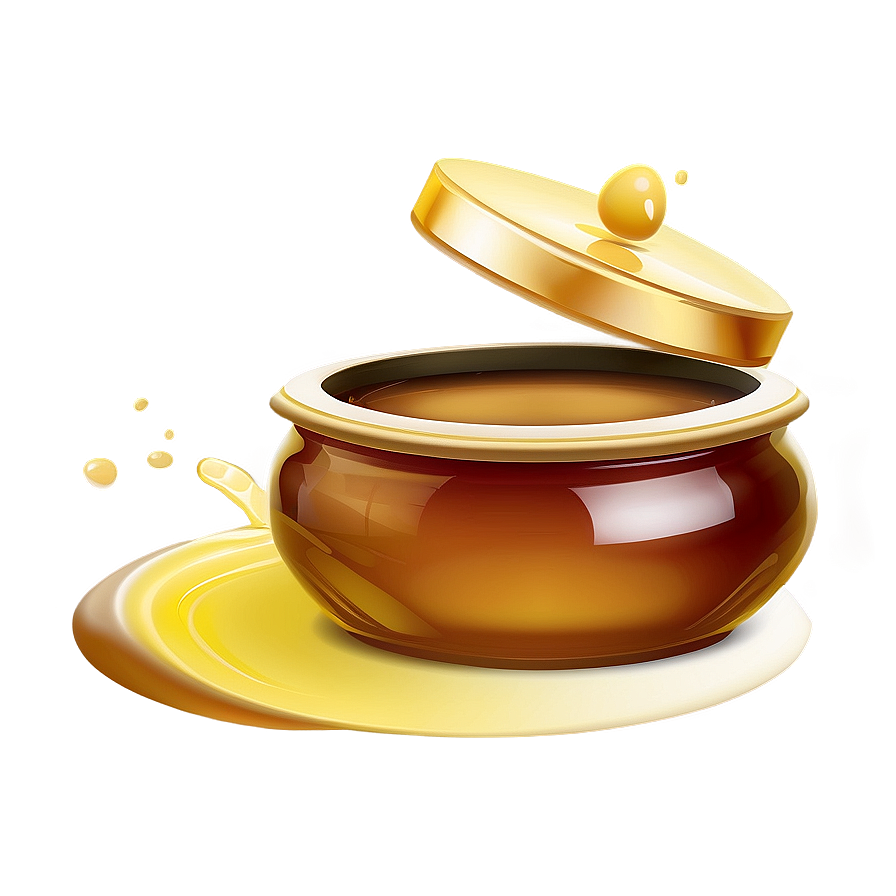 Golden Honey Jar Png 66 PNG image