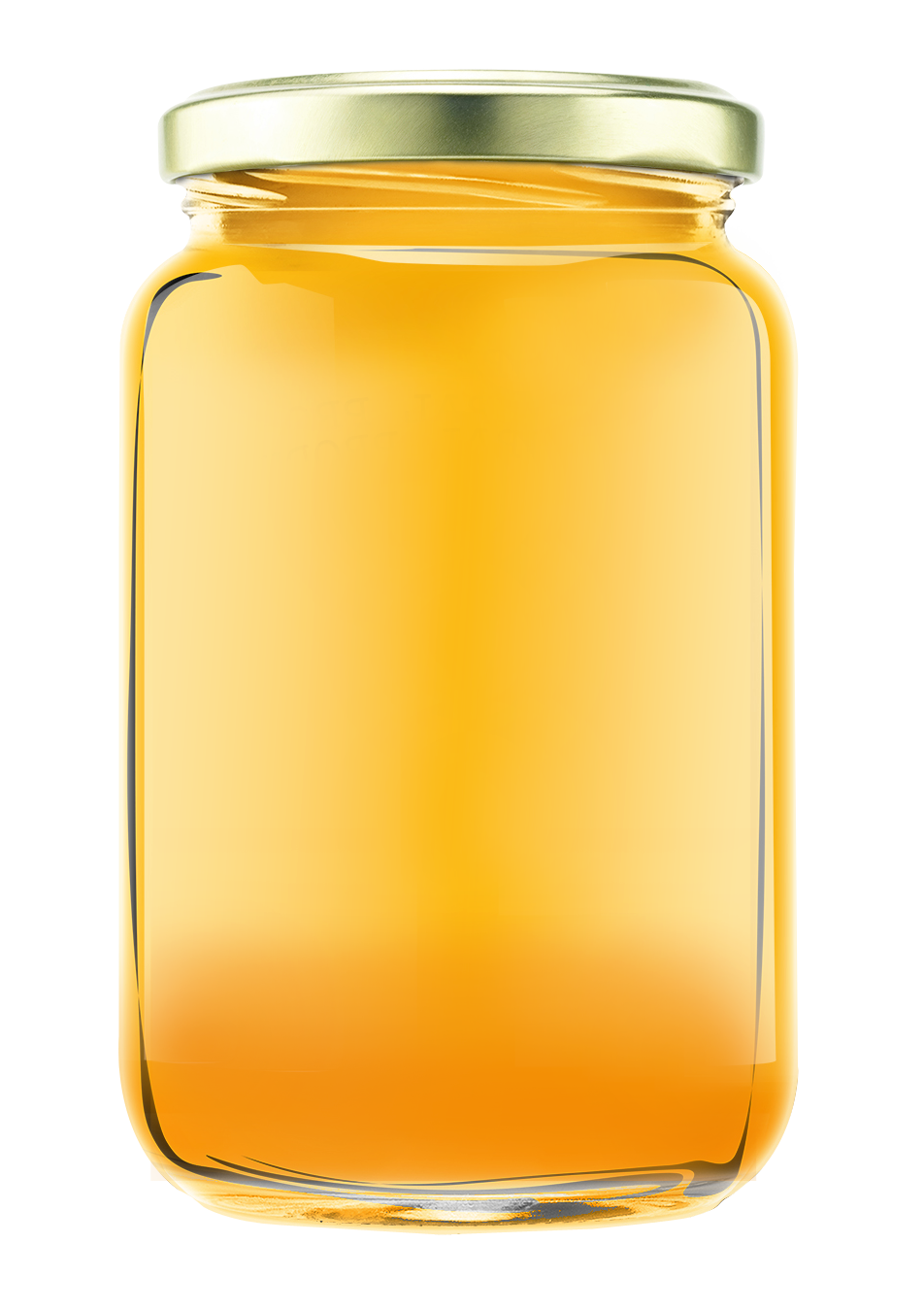 Golden Honey Jar Transparent Background PNG image