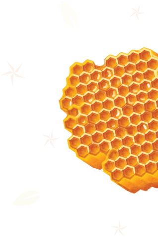 Golden Honeycomb Pattern PNG image