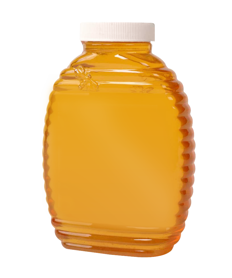 Golden Honeyin Plastic Jar PNG image