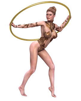 Golden Hoop Dancer PNG image