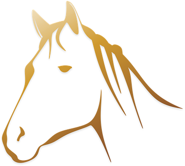 Golden Horse Logo Design PNG image