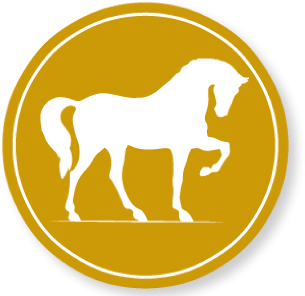 Golden Horse Silhouette Icon PNG image