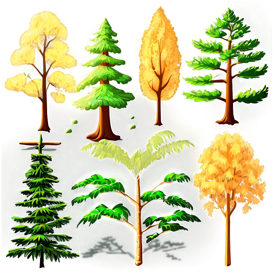 Golden Hour Trees Png Pek PNG image