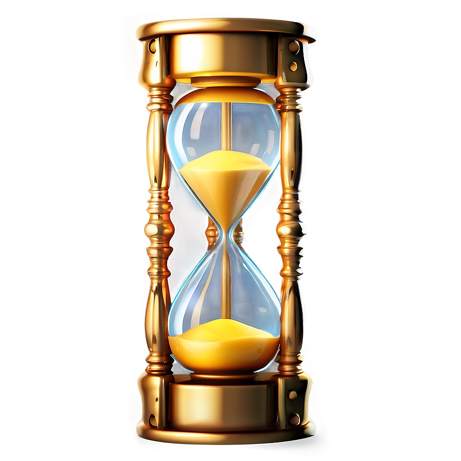 Golden Hourglass Luxury Png 27 PNG image