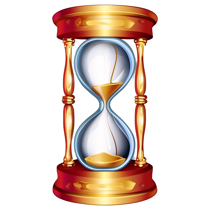 Golden Hourglass Luxury Png 94 PNG image